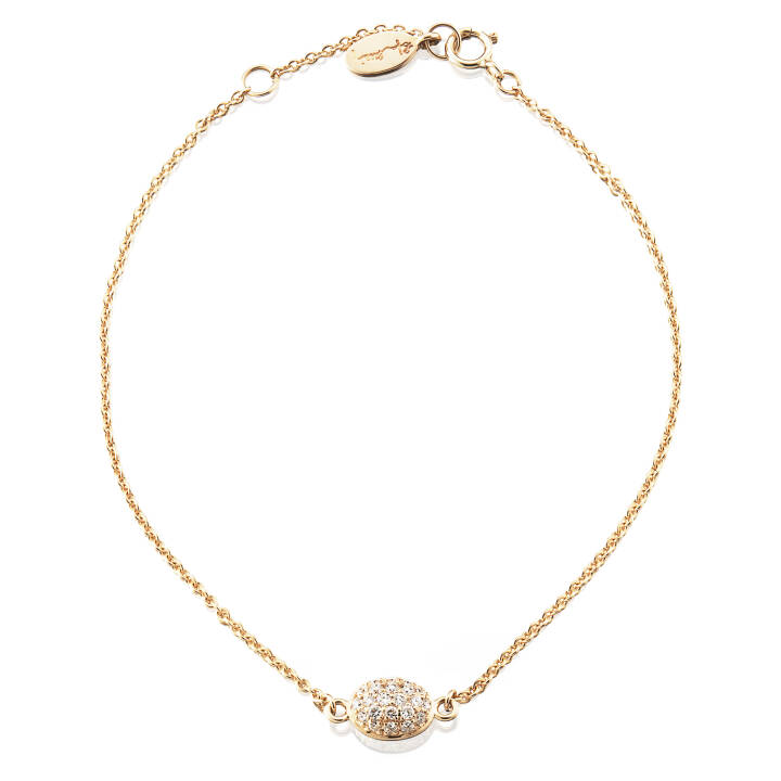 Love Bead Armbanden goud 17-19 cm in de groep Armbanden / Diamanten armbanden bij SCANDINAVIAN JEWELRY DESIGN (14-101-00660-1719)