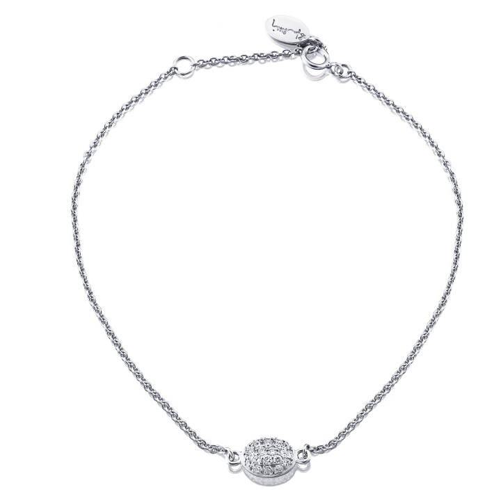 Love Bead Armbanden Witgoud 17-19 cm in de groep Armbanden / Diamanten armbanden bij SCANDINAVIAN JEWELRY DESIGN (14-102-00660-1719)