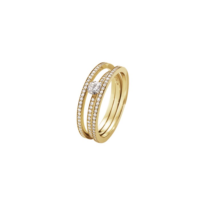 HALO SOLITAIRE Ring FULL PAVE 0.77 ct goud in de groep Ringen bij SCANDINAVIAN JEWELRY DESIGN (20000116)