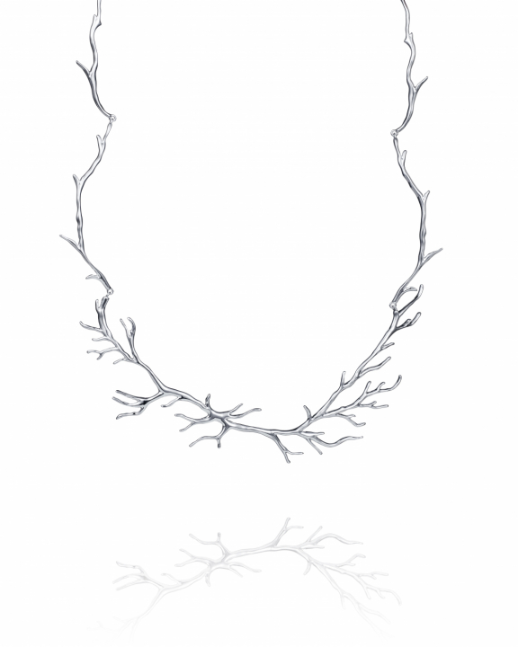 Roots Collier Silver in de groep Kettingen / Zilveren kettingen bij SCANDINAVIAN JEWELRY DESIGN (10-100-02354-0042)