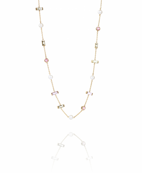 Dreams & Pearls Kettingen Goud in de groep Kettingen / Gouden kettingen bij SCANDINAVIAN JEWELRY DESIGN (10-101-02149-4045)