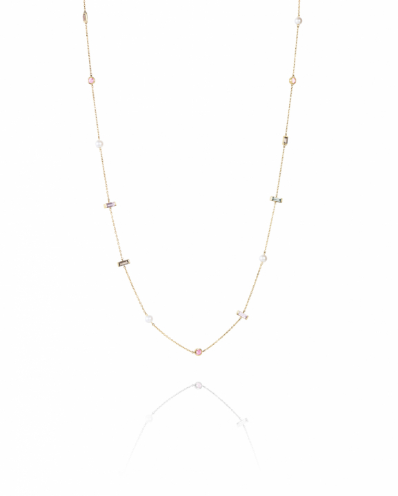 Dreams & Pearls Flow Kettingen Goud in de groep Kettingen / Gouden kettingen bij SCANDINAVIAN JEWELRY DESIGN (10-101-02151-0000)