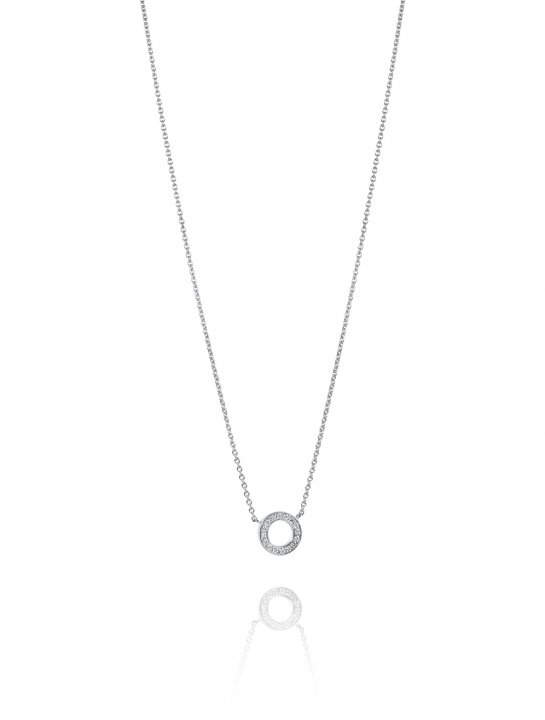 Circle Of Love Kettingen Witgoud 42-45 cm in de groep Kettingen / Diamanten kettingen bij SCANDINAVIAN JEWELRY DESIGN (10-102-02001-4245)