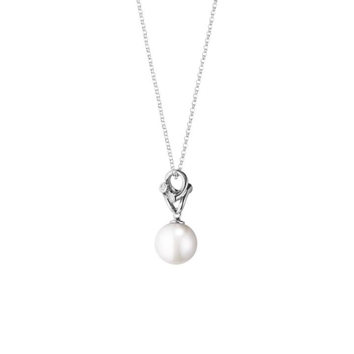 MAGIC Hanger Witgoud PEARL Diamant 0.04 CT in de groep Kettingen / Diamanten kettingen bij SCANDINAVIAN JEWELRY DESIGN (10009353)