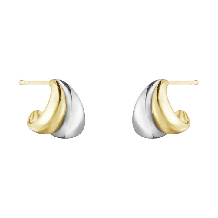 CURVE SMALL Oorbel Zilver goud in de groep Oorbellen / Gouden oorbellen bij SCANDINAVIAN JEWELRY DESIGN (10017501)
