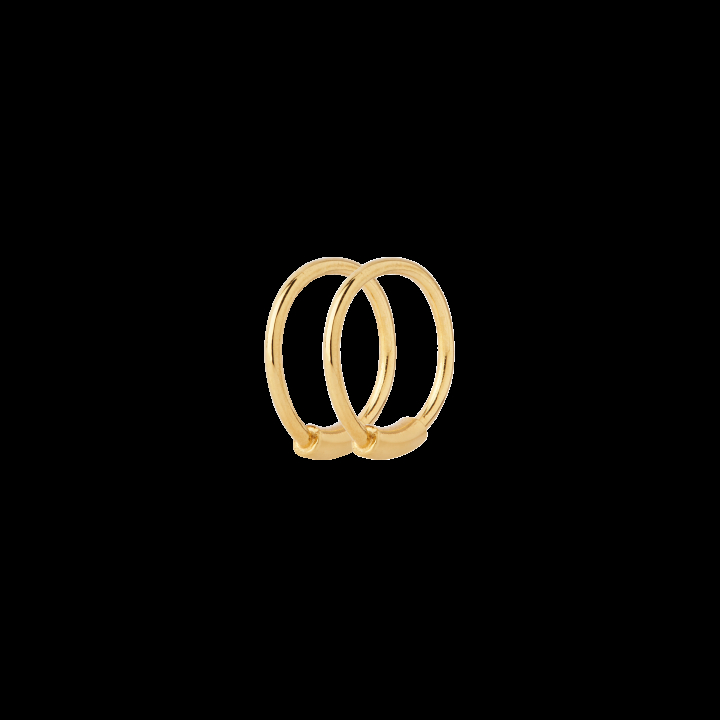 Basic 8 Hoops Gold in de groep Oorbellen / Gouden oorbellen bij SCANDINAVIAN JEWELRY DESIGN (100212)