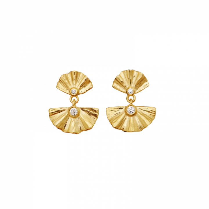 Odile Earrings Gold in de groep Oorbellen / Gouden oorbellen bij SCANDINAVIAN JEWELRY DESIGN (10039A)
