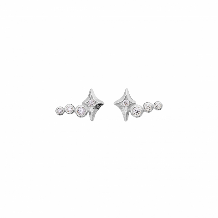 Minna Earrings Silver in de groep Oorbellen / Zilveren oorbellen bij SCANDINAVIAN JEWELRY DESIGN (10044C)