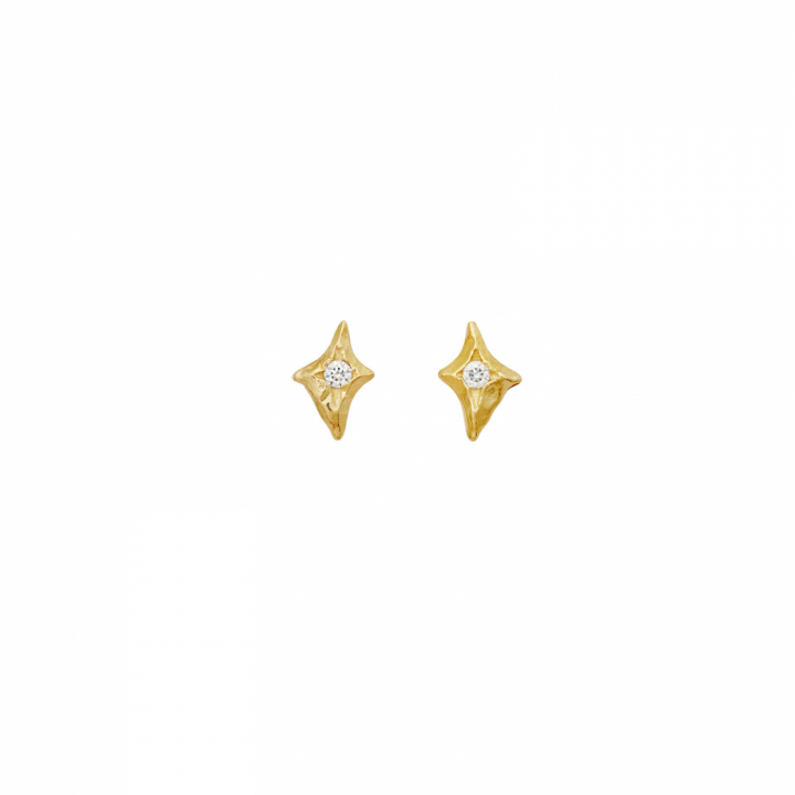 Sylfide Earrings Gold in de groep Oorbellen / Gouden oorbellen bij SCANDINAVIAN JEWELRY DESIGN (10047A)