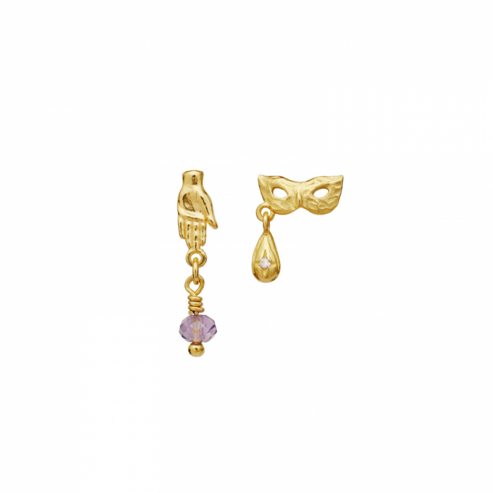 Cadenta Earrings Gold in de groep Oorbellen / Gouden oorbellen bij SCANDINAVIAN JEWELRY DESIGN (10060a)