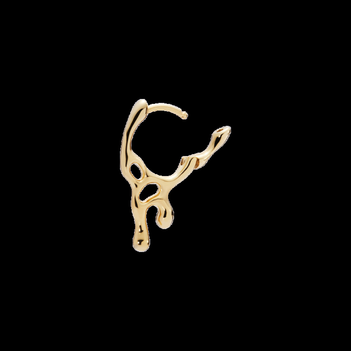 Sortedam Huggie Goldplated Silver in de groep Oorbellen / Gouden oorbellen bij SCANDINAVIAN JEWELRY DESIGN (101025YG)