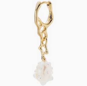 Product Image for MARIA BLACK Peblinge Royal Huggies Earrings Goldplated Silver