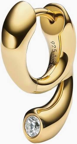 Mermaid Pool Huggies Gold (ONE) in de groep Oorbellen / Gouden oorbellen bij SCANDINAVIAN JEWELRY DESIGN (101095YG)