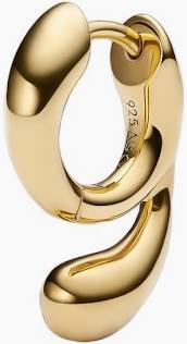 Mermaid Splash Huggie Gold (ONE) in de groep Oorbellen / Gouden oorbellen bij SCANDINAVIAN JEWELRY DESIGN (101096YG)