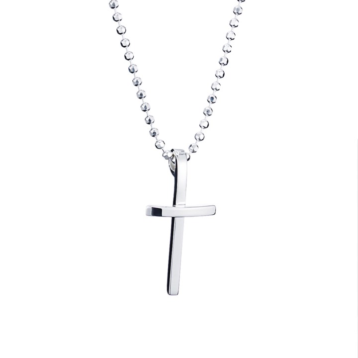 Product Image for Efva Attling Little Thin Cross Hanger Zilver 42 cm