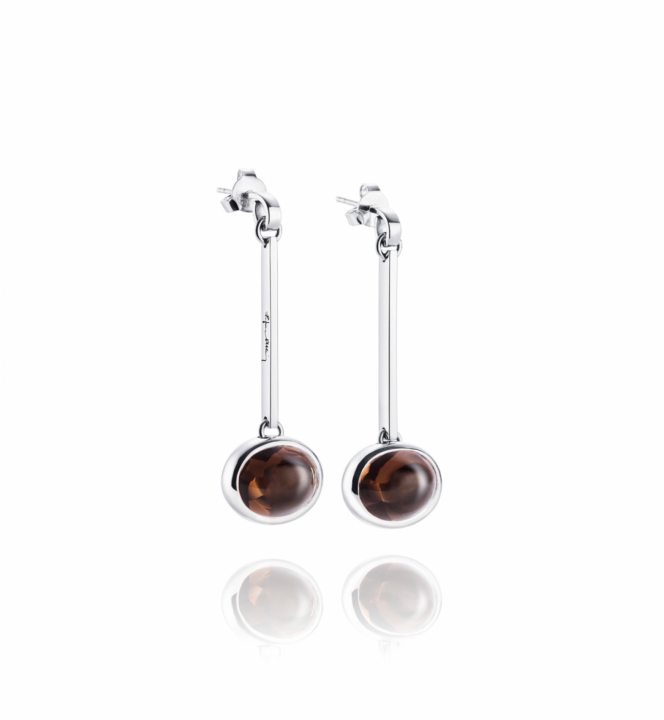 Product Image for Efva Attling Swinging Love Beads - Smokey Quartz earring Zilver
