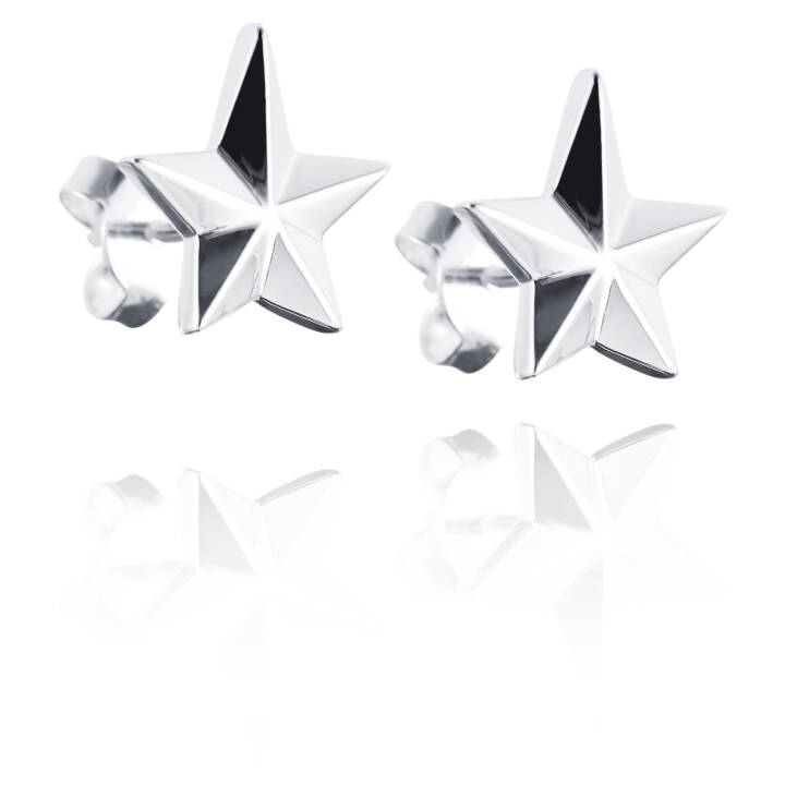 Catch A Falling Star Oorbel Zilver in de groep Oorbellen / Zilveren oorbellen bij SCANDINAVIAN JEWELRY DESIGN (12-100-00882-0000)