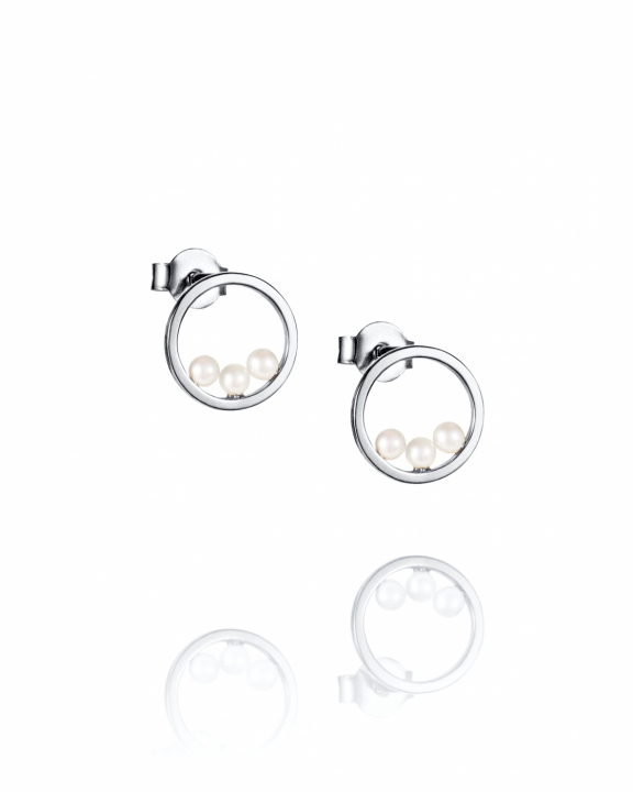 Little roller coaster Earrings Silver in de groep Oorbellen / Pareloorbellen bij SCANDINAVIAN JEWELRY DESIGN (12-100-02375-0000)