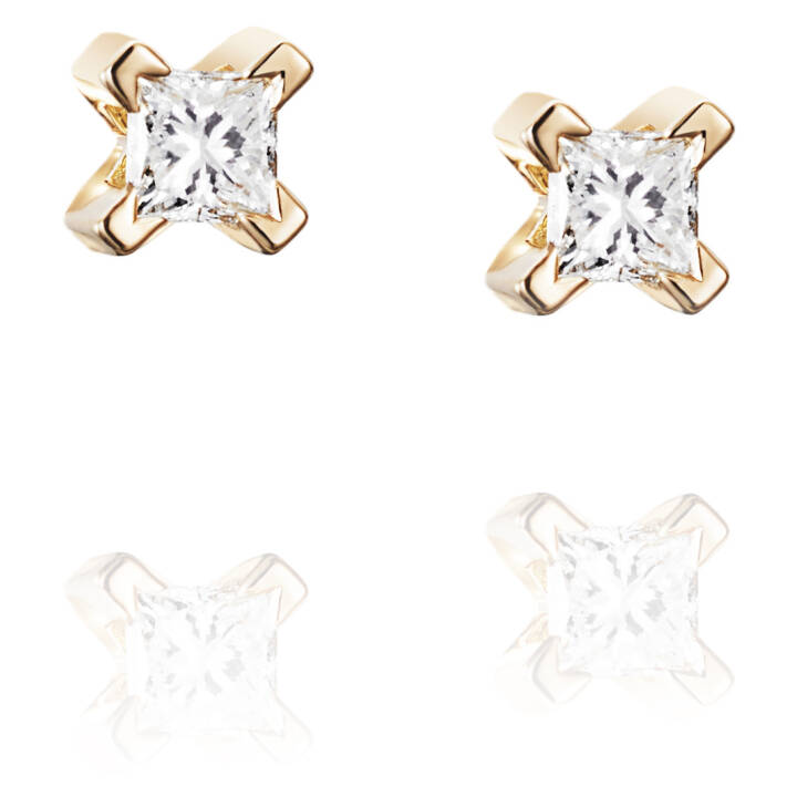 Dolce witte Princess Oorbel goud in de groep Oorbellen / Diamanten oorbellen bij SCANDINAVIAN JEWELRY DESIGN (12-101-01132-0000)