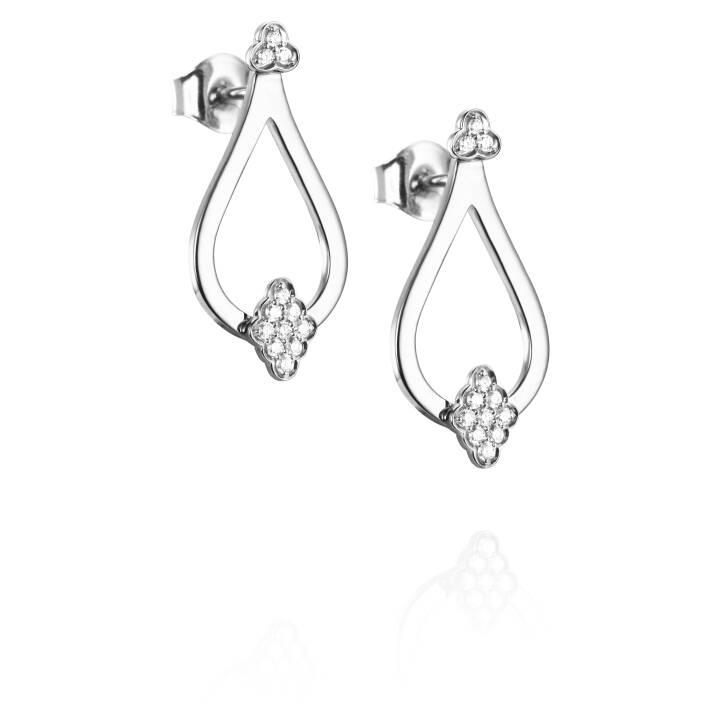 Little Dew Drops & Stars Oorbel Witgoud in de groep Oorbellen / Diamanten oorbellen bij SCANDINAVIAN JEWELRY DESIGN (12-102-01828-0000)