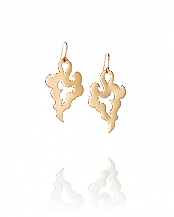 Genie Earrings Gold-plated Silver in de groep Oorbellen / Gouden oorbellen bij SCANDINAVIAN JEWELRY DESIGN (12-108-02393-0000)