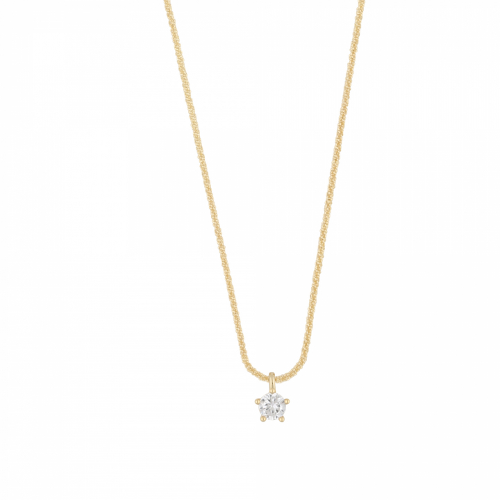Product Image for SNÃ OF SWEDEN Helsinki small stone pendant Kettingen 42 Goud