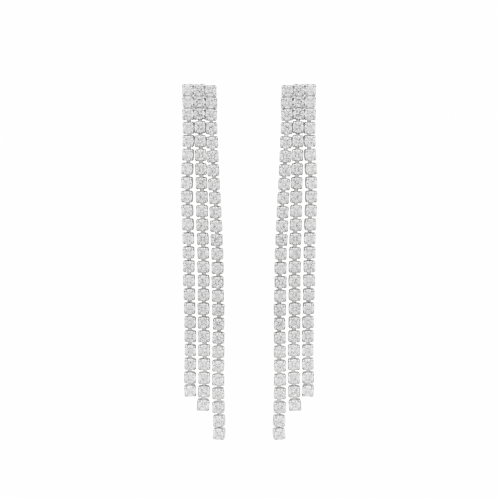 Product Image for SNÃ OF SWEDEN Essence small tassel ear Zilver/clear-Onesize