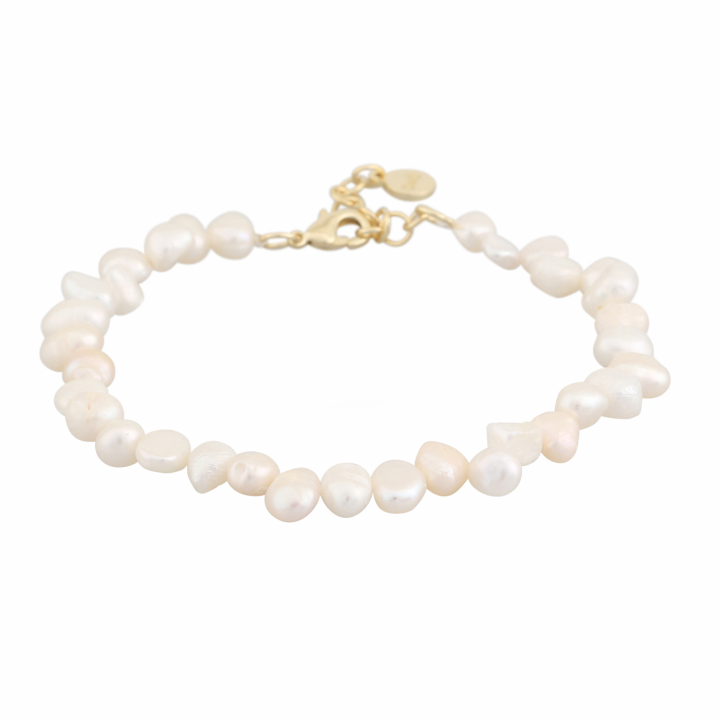 Arizona pearl brace gold white in de groep Armbanden / Gouden armbanden bij SCANDINAVIAN JEWELRY DESIGN (1267-3300-362-ONE)