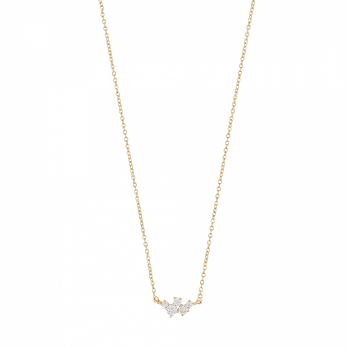 Product Image for SNÃ OF SWEDEN Copenhagen small chain neck 42 Gold/clear-42cm