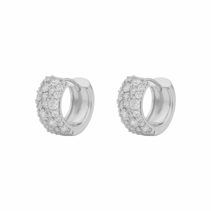 Product Image for SNÃ OF SWEDEN Copenhagen wide ring ear Zilver/clear-Onesize