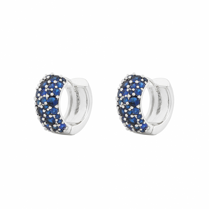 Product Image for SNÃ OF SWEDEN Copenhagen wide ring ear Zilver/denim-Onesize