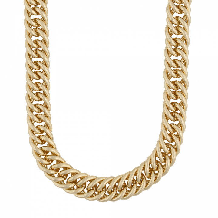 Sevilla big neck 45 plain gold in de groep Kettingen / Gouden kettingen bij SCANDINAVIAN JEWELRY DESIGN (1271-0445-257-45)