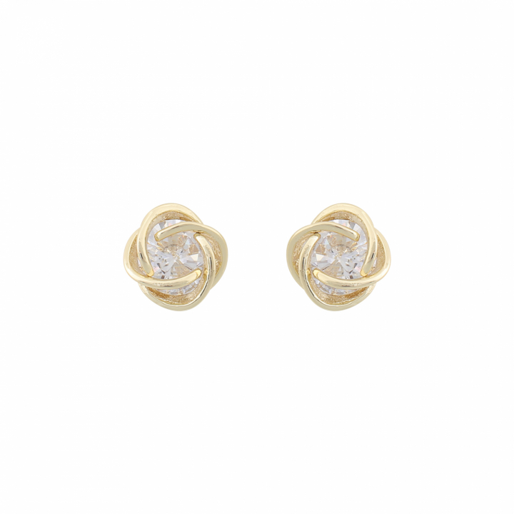 Sevilla ear gold clear in de groep Oorbellen / Gouden oorbellen bij SCANDINAVIAN JEWELRY DESIGN (1271-6100-251-ONE)