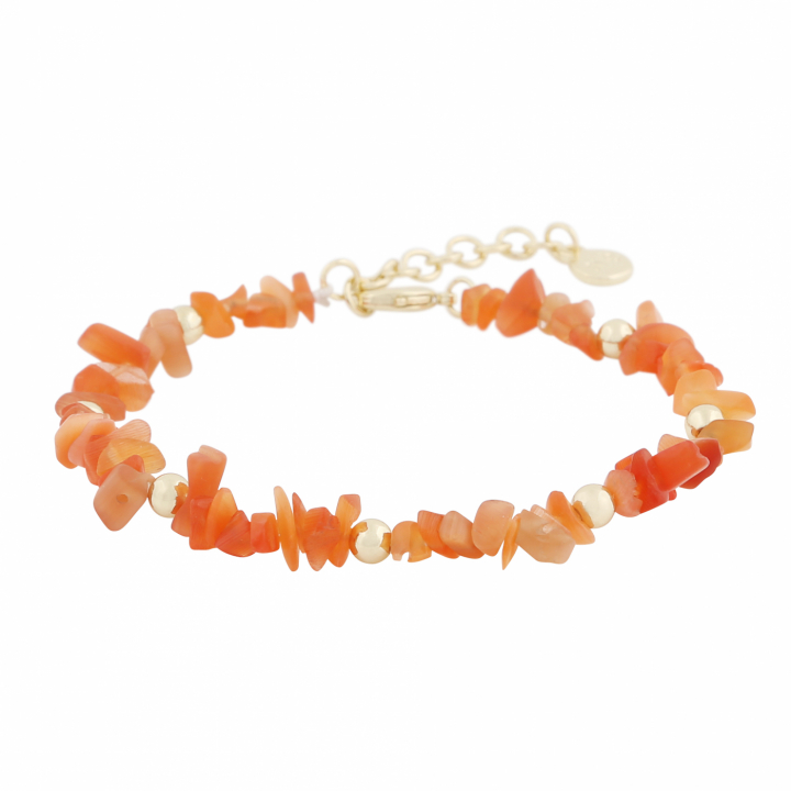 Capri stone brace gold orange in de groep Armbanden / Gouden armbanden bij SCANDINAVIAN JEWELRY DESIGN (1274-3100-381-ONE)