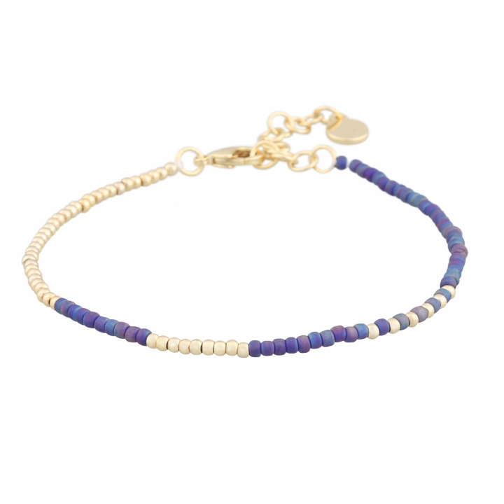 Capri small brace gold blue in de groep Armbanden / Gouden armbanden bij SCANDINAVIAN JEWELRY DESIGN (1274-3500-185-ONE)