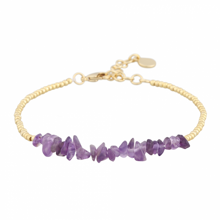 Capri brace gold purple in de groep Armbanden / Gouden armbanden bij SCANDINAVIAN JEWELRY DESIGN (1274-3600-356-ONE)