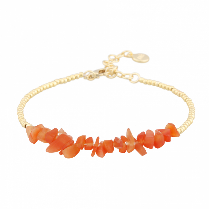 Capri brace gold orange in de groep Armbanden / Gouden armbanden bij SCANDINAVIAN JEWELRY DESIGN (1274-3600-381-ONE)