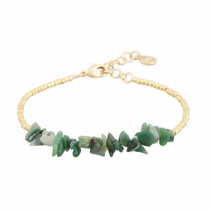 Capri brace gold green in de groep Armbanden / Gouden armbanden bij SCANDINAVIAN JEWELRY DESIGN (1274-3600-397-ONE)