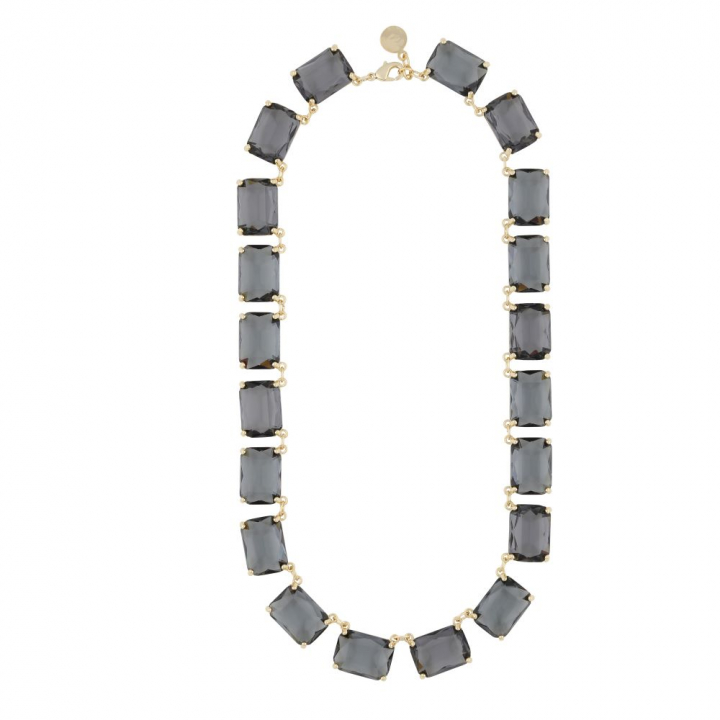 Swift big neck gold grey 42 cm in de groep Kettingen / Gouden kettingen bij SCANDINAVIAN JEWELRY DESIGN (1280-0242-369-42)