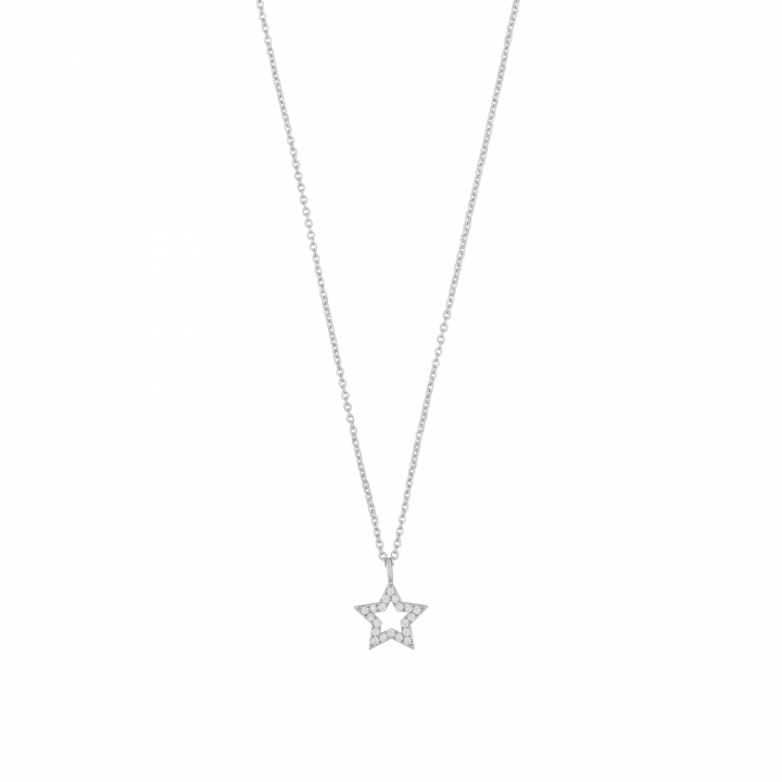 Product Image for SNÃ OF SWEDEN Wish pendant neck 42 Zilver/clear-42cm