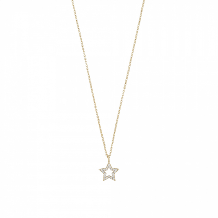 Product Image for SNÃ OF SWEDEN Wish pendant neck 42 Gold/clear-42cm