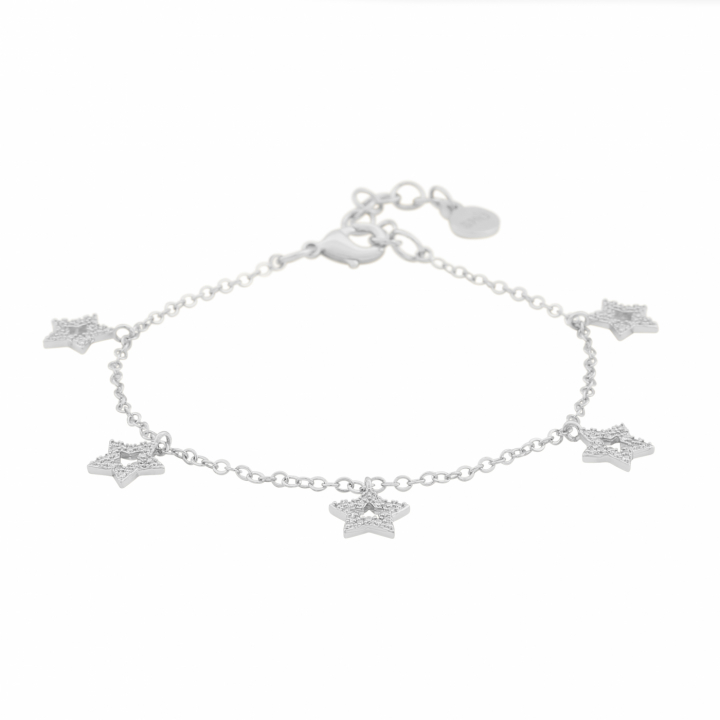 Product Image for SNÃ OF SWEDEN Wish charm brace Zilver/clear-Onesize