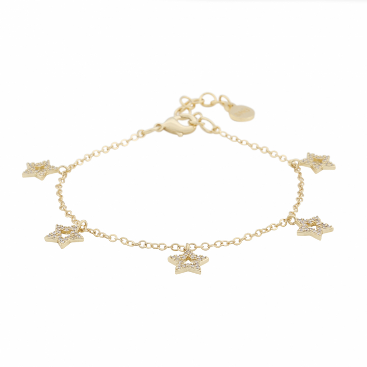 Product Image for SNÃ OF SWEDEN Wish charm brace Gold/clear-Onesize