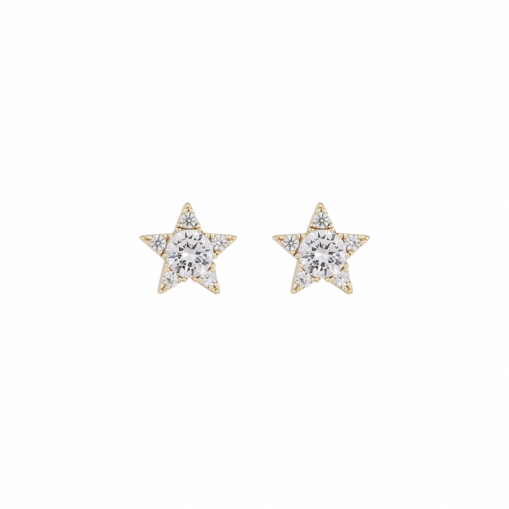 Product Image for SNÃ OF SWEDEN Wish star ear Gold/clear-Onesize
