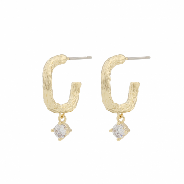 Product Image for SNÃ OF SWEDEN Oz oval pendant ear Gold/clear-Onesize