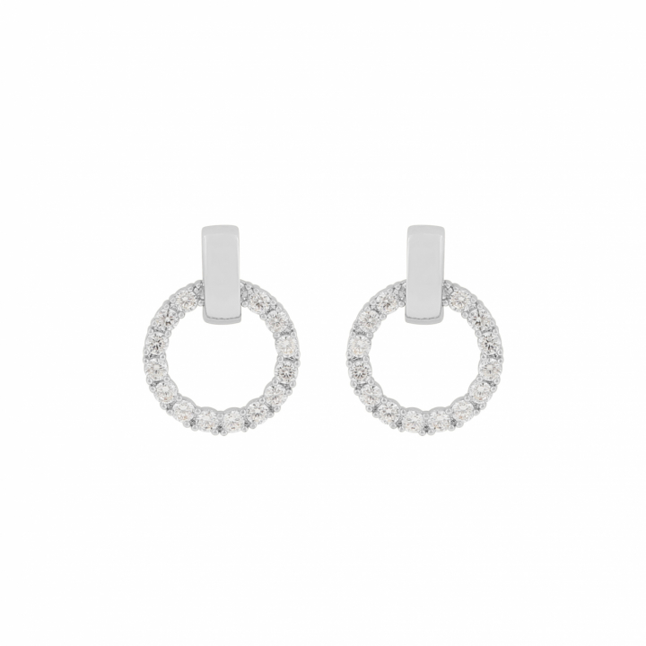 Product Image for SNÃ OF SWEDEN East round pendant ear Zilver/clear-Onesize