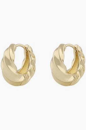 Lydia big twist earrings gold in de groep Oorbellen / Gouden oorbellen bij SCANDINAVIAN JEWELRY DESIGN (1292-6800-257)