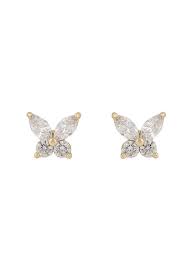 Meya Butterfly small Earrings Gold in de groep Oorbellen / Gouden oorbellen bij SCANDINAVIAN JEWELRY DESIGN (1293-8000-251)