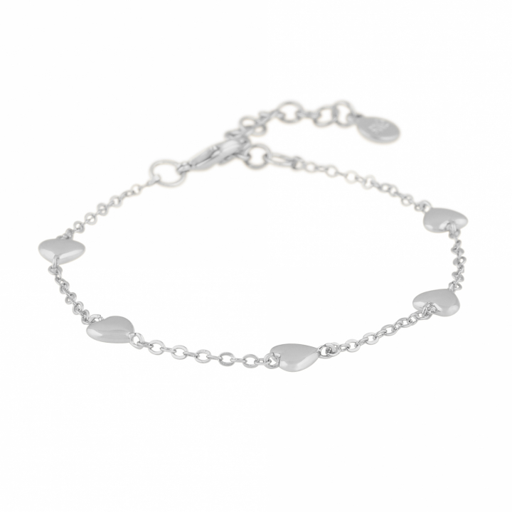 Brooklyn heart chain brace Zilver in de groep Armbanden / Zilveren armbanden bij SCANDINAVIAN JEWELRY DESIGN (1295-3300-256)