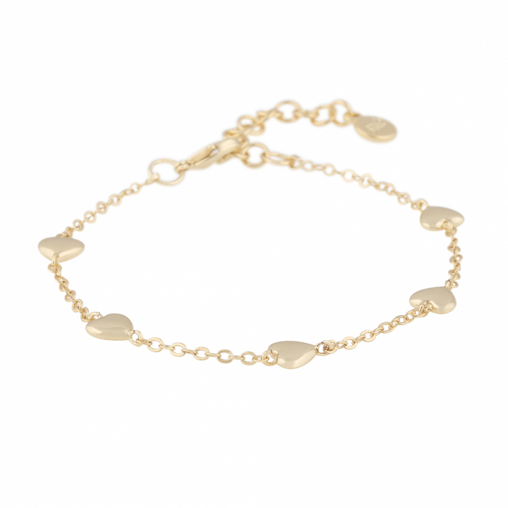 Brooklyn heart chain brace Goud in de groep Armbanden / Gouden armbanden bij SCANDINAVIAN JEWELRY DESIGN (1295-3300-257)